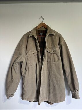 Northcrest Corduroy Shirt Jacket in Tan